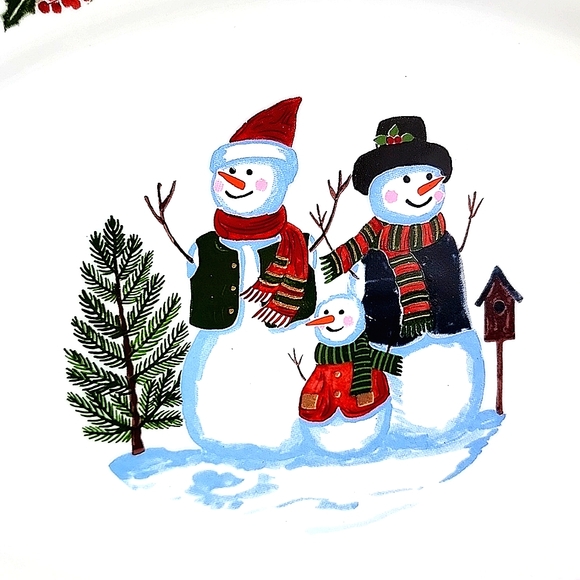 Vintage Christmas Oval Platter 14x10 GEi Design - Picture 2 of 5